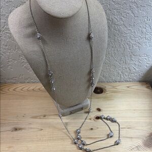 Brighton Silver Necklace with Crystal Details